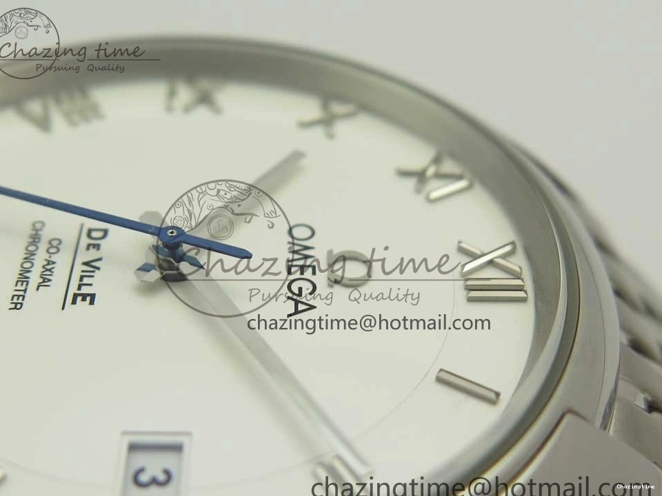 0512 De Ville Hour Vision 41mm SS VSF 1:1 Best Edition White Dial on SS Bracelet A8500 Super Clone Casual 7946
